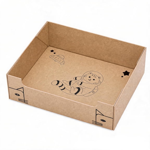 PawHarbor Disposable Cat Litter Box, Waterproof Kraft Paper, Leak-Proof, Foldable, Eco-Friendly