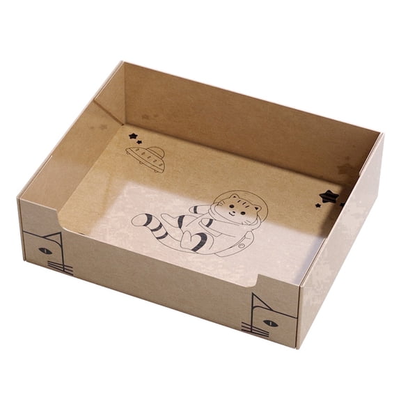 PawHarbor Disposable Cat Litter Box, Waterproof Kraft Paper, Leak-Proof, Foldable, Eco-Friendly