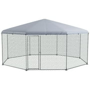 PawHut 17.1' x 15.7' Chicken Run for 19-25 Chickens with Cover