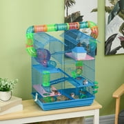 PawHut Hamster Cage with Wheel and Water Bottle