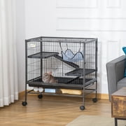 PawHut 3-Tier Small Animal Cage, Ferret Cage Large Chinchilla Cage