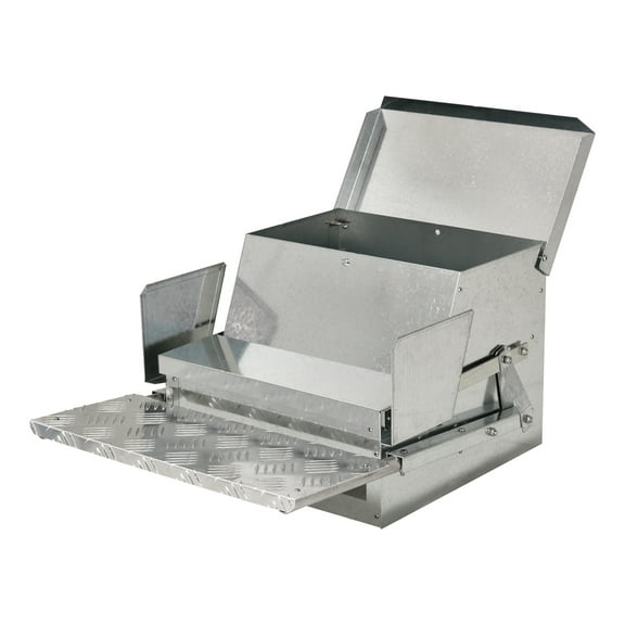 PawHut 30 lbs Capacity Automatic Chicken Poultry Feeder with a Galvanized Steel and Aluminium Build, Weatherproof Design