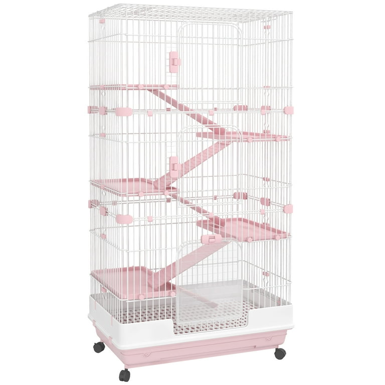 Mouse cage 40, 39 x 26 x height 22 cm, pink for mice AP-ZO-205170RO