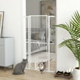 thumbnail image 1 of PawHut 59" Extra Tall Pet Gate for Cats, 30"-41" Dog Gate with Cat Door, 1.4" Narrow Gap, 2.8" and 5.5" Extension, for Doorway, Hallway, Stairway, 1 of 9