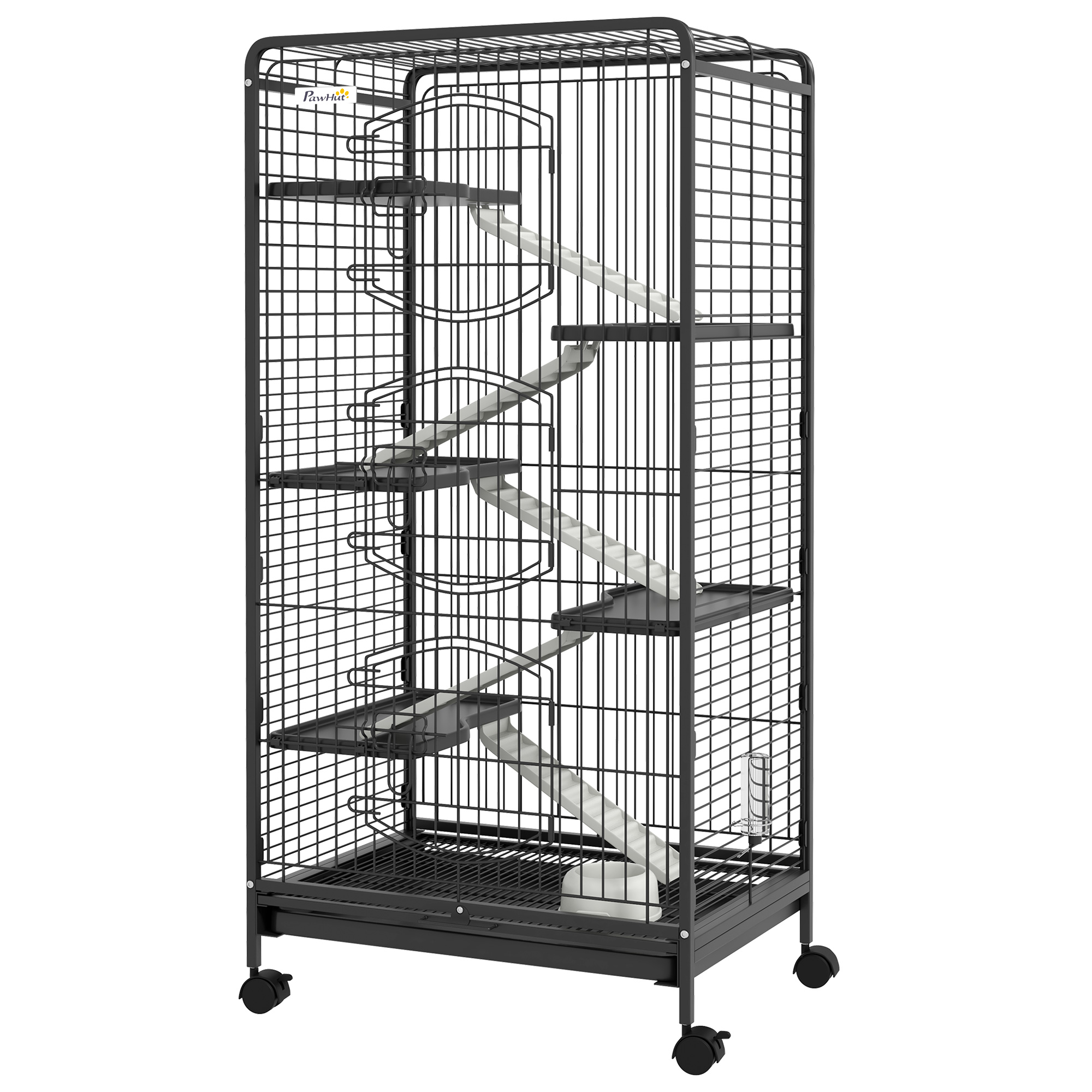 PawHut 6 Levels Small Animal Cage for Dwarf Rabbits, Minks, Chinchillas