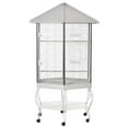 thumbnail image 1 of PawHut 77" Flight Bird Cage Hexagon Covered Canopy Portable Aviary With Storage, 1 of 7