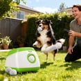 thumbnail image 1 of PawHut Automatic Dog Ball Launcher, Dog Ball Thrower with 26-80 FT Distance, 6 ETPU Balls, Remote Control, Green, 1 of 8