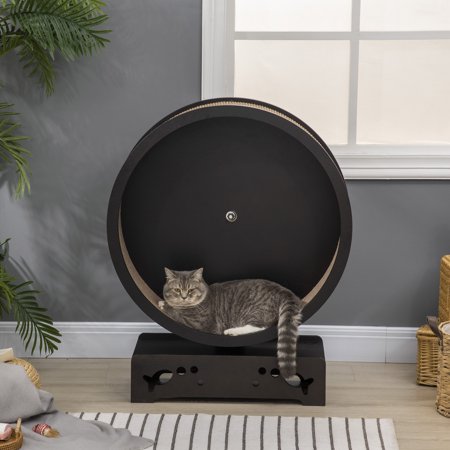 PawHut Cat Exercise Wheel Treadmill and Cat Scratcher