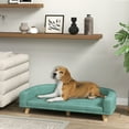 thumbnail image 1 of PawHut Dog Sofa Couch with Washable Cushion for Large Dogs, Cats, Green, 1 of 9