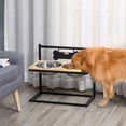 thumbnail image 1 of PawHut Elevated Dog Bowls w/ Stainless Steel Bowls Adjustable Platform, 1 of 8