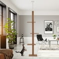 thumbnail image 1 of PawHut Floor-to-Ceiling Cat Tree Cat Climbing Tower with Sisal-Covered Scratching Posts Natural Cat Tree Activity Center for Kittens Cat Tower Furniture, Brown, 1 of 9