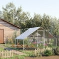 thumbnail image 1 of PawHut Galvanized Metal Chicken Coop Walk-in Enclosure w/ Cover for Outdoor, 1 of 10