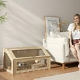 thumbnail image 1 of PawHut Hamster Cage Habitat with Acrylic Window & Openable Top, Small Animal Cage for Gerbil, Guinea Pig, Rat, 39" x 23" x 20", Oak, 1 of 9