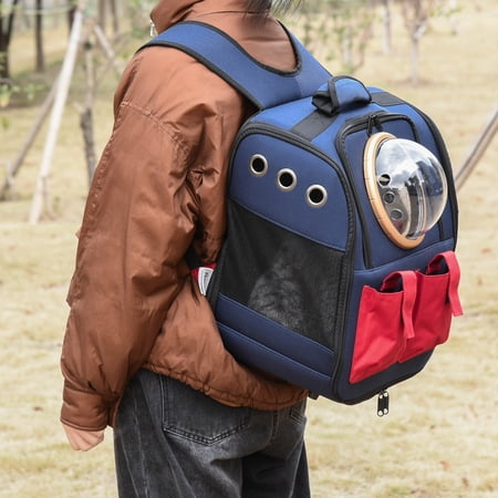 PawHut Pet Backpack Carrier with Window and Cushion for Small Cats and Dogs