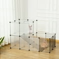 thumbnail image 1 of PawHut Pet Playpen Small Animal Cage 27 Panels for Rabbit, Guinea Pig, 1 of 9