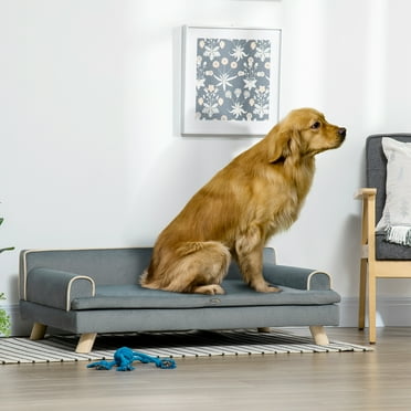 PawHut Soft Foam Large Dog Couch for a Fancy Dog Bed, Dog Sofa Bed