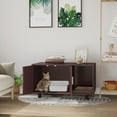 PawHut Wooden Cat Litter Box Enclosure & House, Kitty Hidden Washroom ...