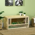 thumbnail image 1 of PawHut Reptile Terrarium, Wooden Reptile Tank 31.5" x 15.7" x 15.7" with Sliding Door for Chameleon, Lizard, Snake, Frog, Turtle, 33.8 Gallon, 1 of 9