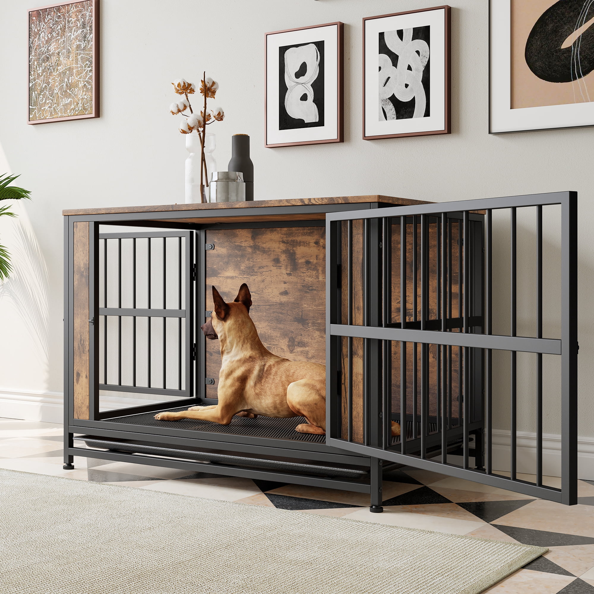 Dog Crate Furniture,  Wooden Dog Crate Table, 27.48