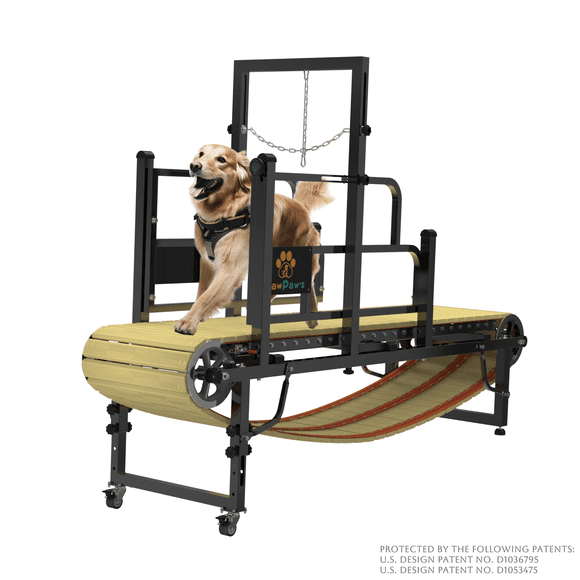 PawPaw's Dog Treadmill for Large and Medium Dogs, Dog Slatmill for Healthy & Fit Dog Life, Dog Treadmill for Indoor & Outdoor. Dog Treadmill for Dogs up to 220 lb