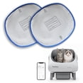 thumbnail image 1 of PawPetica Cat Litter Box Waterproof Pad, Replacement Liners for Self-Cleaning Litter Boxes, White with Blue Trim, 16 x 15 Inches, Leak-Proof Protection, 2 Pack, 1 of 6
