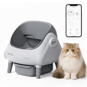 PawPetica Self Cleaning Litter Box Large Automatic Self-Cleaning Cat Litter Box Set with Waste Bags and Fragrance Box, Gray