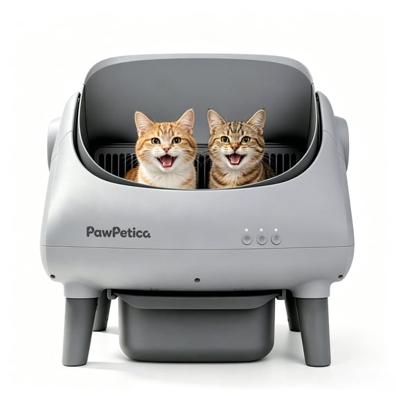 PawPetica Self Cleaning Litter Box, Automatic Cat Litter Box Self Cleaning for Multiple Cats, with Safety Protection, App Control, Garbage Bags+Fragrance Box