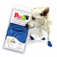 thumbnail image 1 of PawZ Rubber Dog Boots for Medium Paws - All-Weather Waterproof Dog Shoes, Anti-Slip Traction for Rain, Snow, Mud & Hot Pavement - Pull-On Dog Booties, Blue - Medium (2.5" - 3") - Pack of 12, 1 of 8