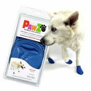 PawZ Rubber Dog Boots and Paw Protectors 12pk, Medium Blue Dog Booties
