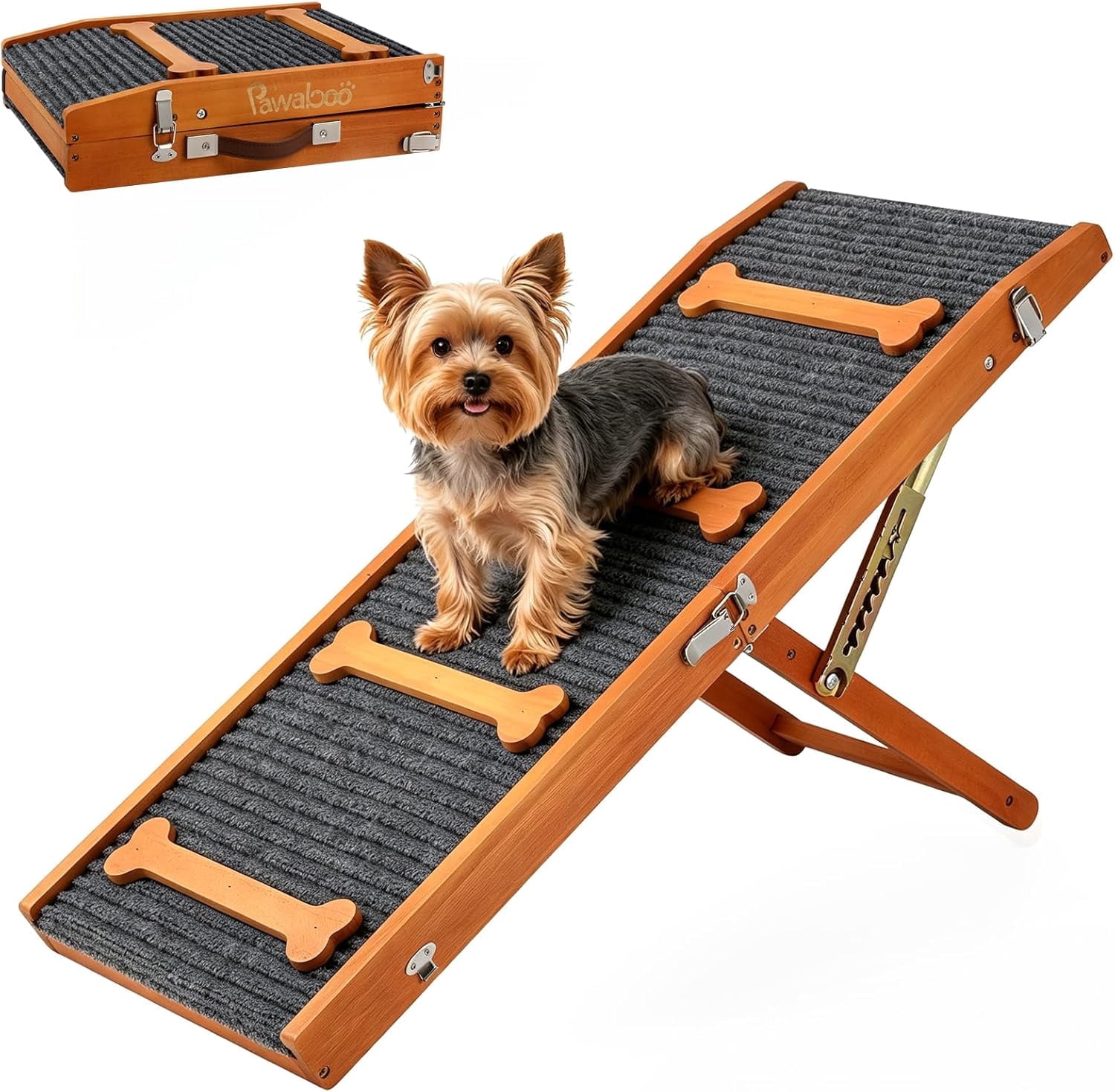 Small Pet Ramp Pawaboo 2026 Upgraded Dog Ramp for Couch, Foldable Small Dog Ramp for ...