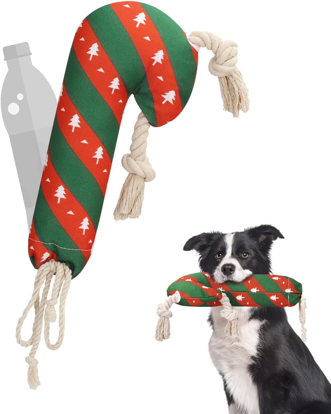 Pawaboo Christmas Dog Squeak Toys, Dog Squeaky Toys with Christmas