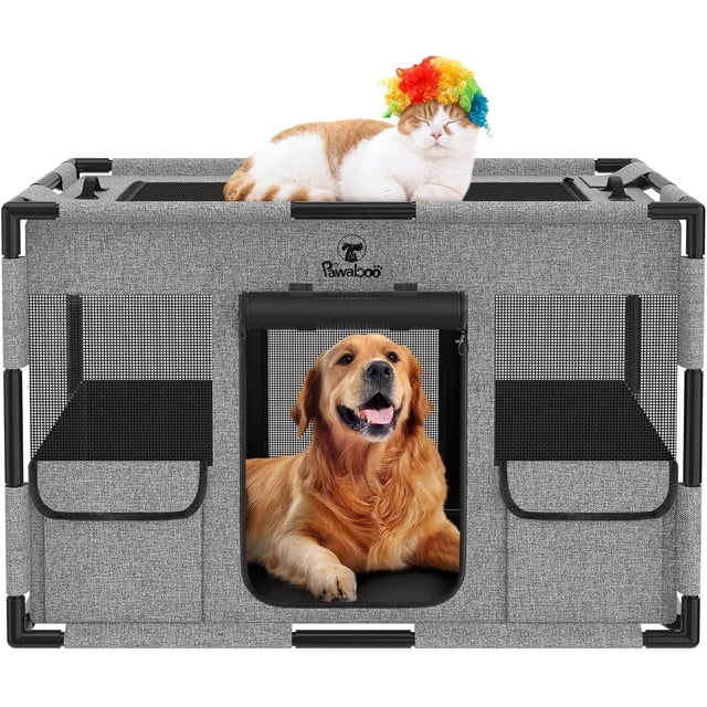 Picture Idea: Pawaboo Dog Playpen Extra Large Pet Crate Portable Dog Kennel