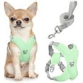 thumbnail image 1 of Pawaboo Dog Harness with Leash Set, X-Frame No Pull Pet Harness, Adjustable Choke Free Dog Vest Harness for Small Medium Dogs & Puppies, Breathable Puppy Vest with Leash for Outing, S, Mint Green, 1 of 7