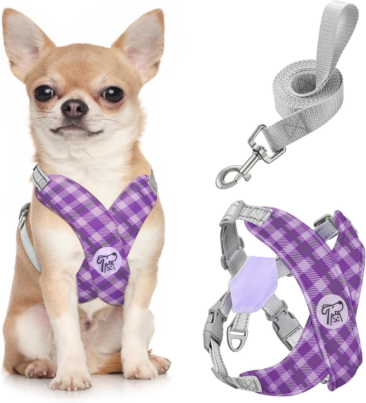 Pawaboo Dog Harness with Leash Set, X-Frame No Pull Pet Harness