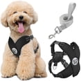 thumbnail image 1 of Pawaboo Dog Harness with Leash Set, X-Frame No Pull Pet Harness, Adjustable Choke Free Dog Vest Harness for Small Medium Dogs & Puppies, Breathable Puppy Vest with Leash for Walking Outing (M, Black), 1 of 7