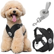 Pawaboo Dog Harness with Leash Set, X-Frame No Pull Pet Harness, Adjustable Choke Free Dog Vest Harness for Small Medium Dogs & Puppies, Breathable Puppy Vest w