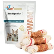 Pawant Chicken Wrapped Bone for Large Dog Chews Puppy Chews Snacks dog Treats 6.5" 1lb