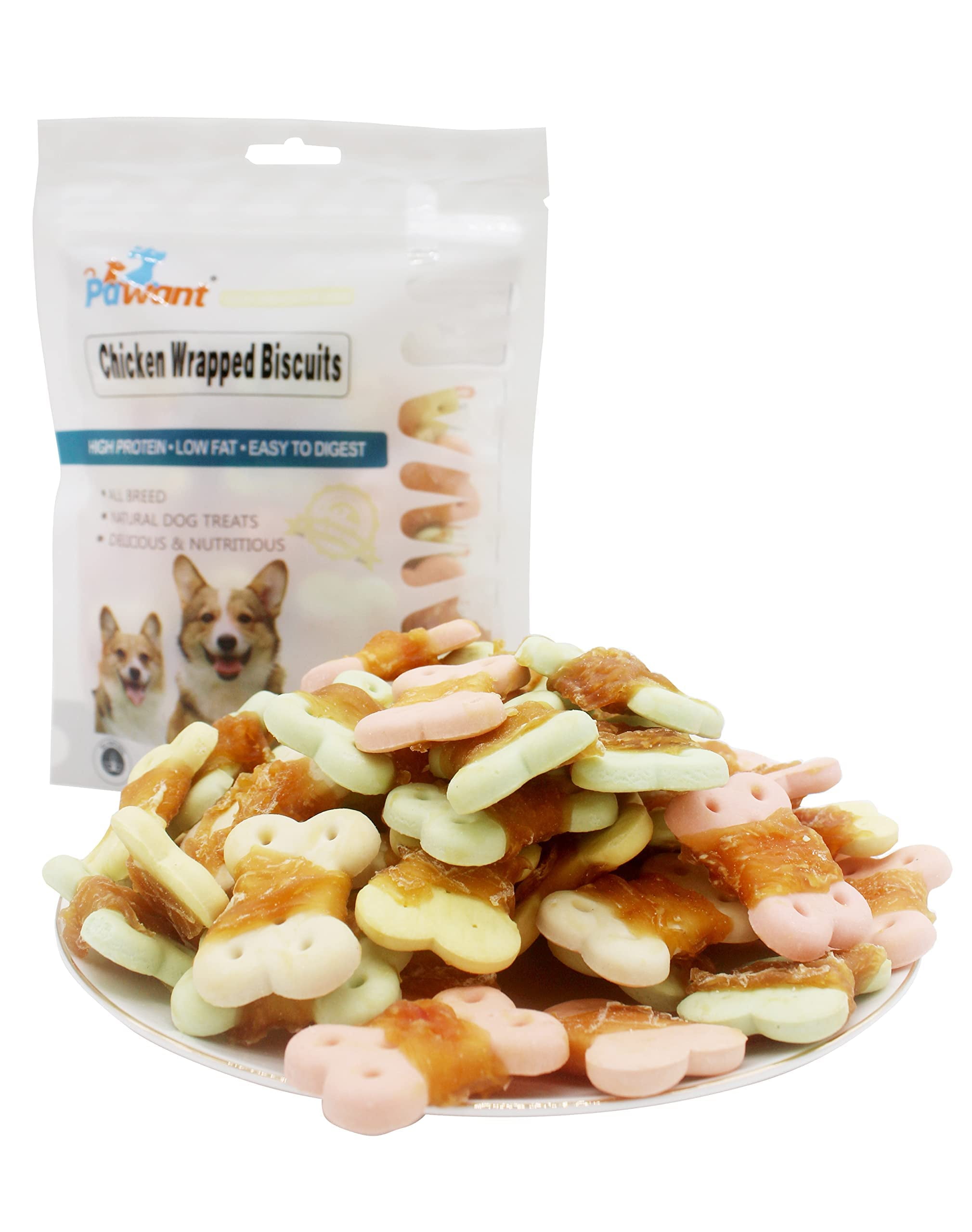 Pawant Dog Treats Biscuits STF9 Wrapped in Chicken Chews for Small Dog