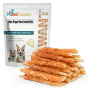 Pawant Dog Treats Chicken Wrapped Rawhides Puppy Training Sticks Dog Chews 0.5lb