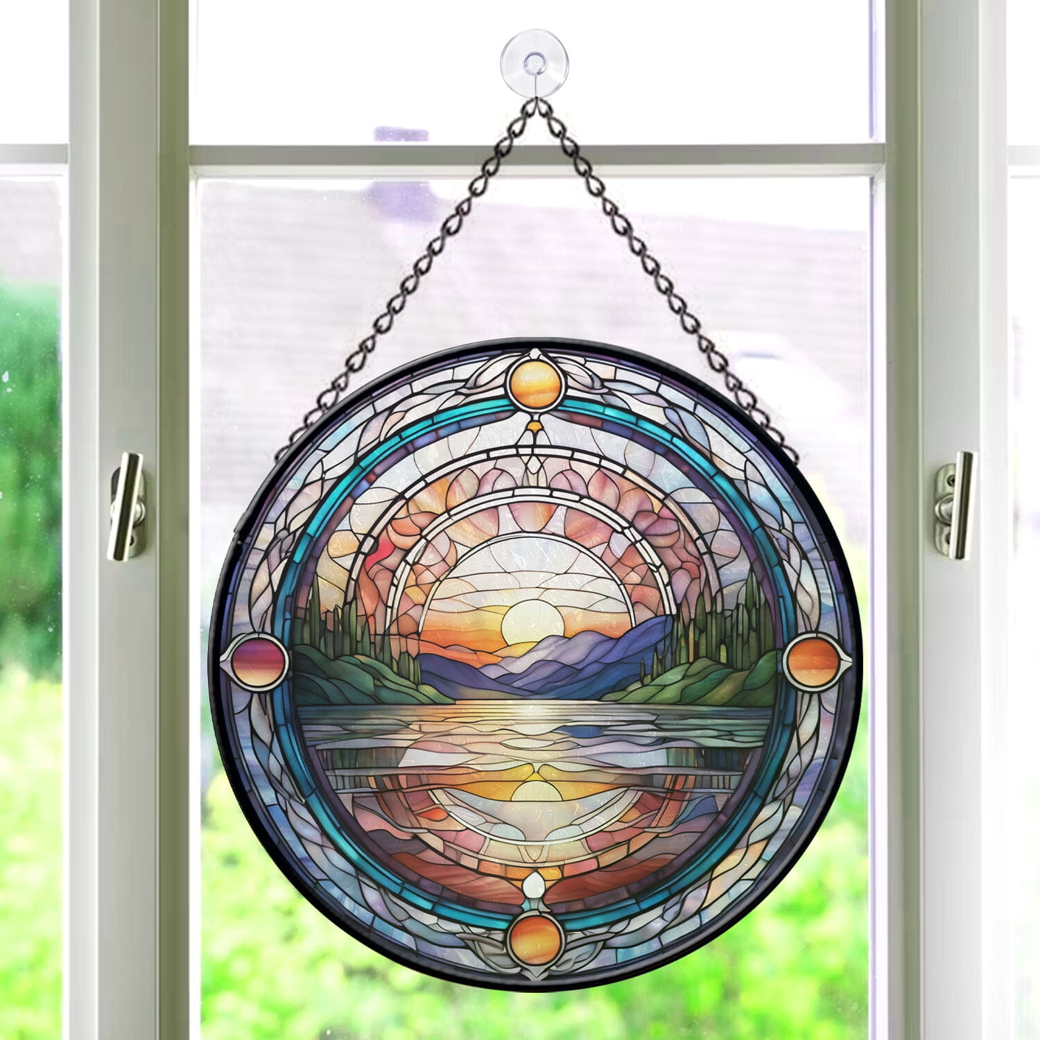 Pawberry Dawn Window Hanging Stained Glass, Dawn Suncatchers for ...