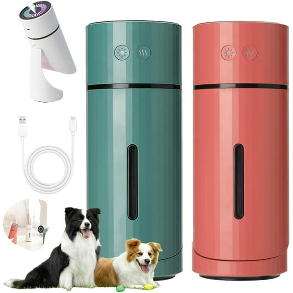 Pawbreath 2.0 Dog Humidifier - 100% Pet-Safe, Paw Breath 2.0 Humidifier for Dogs, No Risks, with Whisper-Quiet/90° Adjustable Mist, Moisturized Environment for Dogs (G+R, Charge)