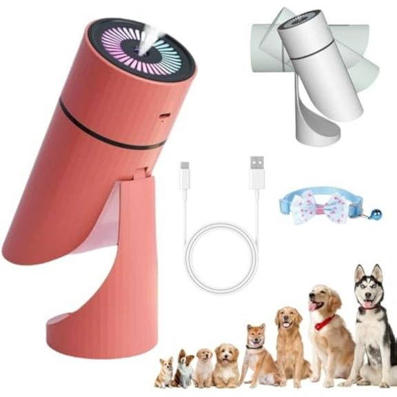 Pawbreath 2.0 Dog Humidifier, 2025 Upgraded Paw Breath 2.0 Humidifier, Minipaw Dog Humidifiers, Pet-Safe Mini Humidifiers for Dogs, Whisper-Quiet/90° Adjustable Mist (Red)