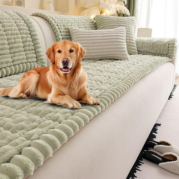 Pawcart Couch Cover, Paw Lounge Plush Pet Couch Cover, PawLounge Ultra-Soft Cozy Non-Slip Plush Sofa Protector for Pets (Green, 28 * 60 in)