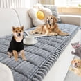thumbnail image 1 of Pawcart Couch Cover, Ultra-Soft Quilted Sofa Protector, Non-Slip Washable Couch Covers for Pets, Ultra-Soft Fluffy Plush Sofa Protector for Home, Suitable for Dogs and Cats (Light Gray, 28 × 83 in), 1 of 8