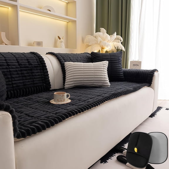 Pawcart Couch Cover for Sofa, Ultra-Soft Washable Couch Protector with Non-Slip Backing, Cozy Fuzzy Mat for Home Use, Pet-Friendly Design