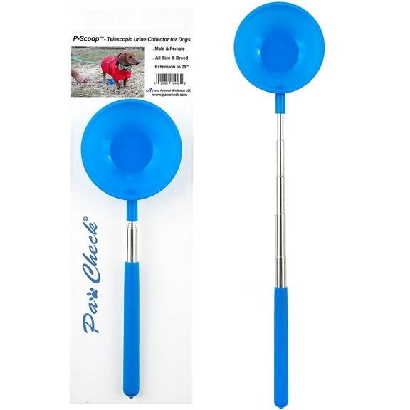 Pawcheck - P-Scoop Dog Urine Collector - Telescopic Urine Catcher for Dogs, Extends to 29"