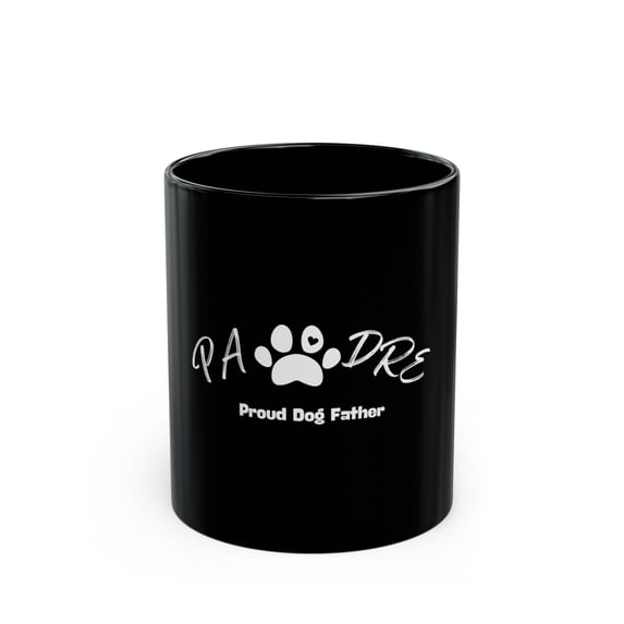 Pawdre Black Mug, dog dad