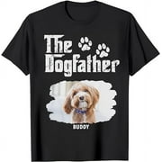 Pawfect House The Dogfather Personalized T Shirts, Fathers Day Birthday Gifts for Dad, Dog Dad Gifts for Men, Dog Lover Gifts