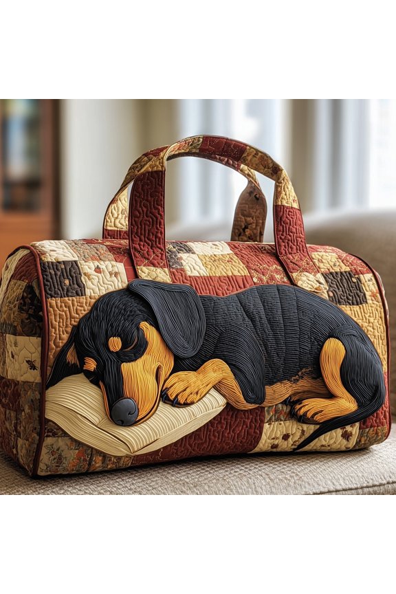 Pawfect Snooze Quilted Duffle Bag, Quited Travel Tote Bag, Quited Weekender Travel Bag, Carry On Duffle