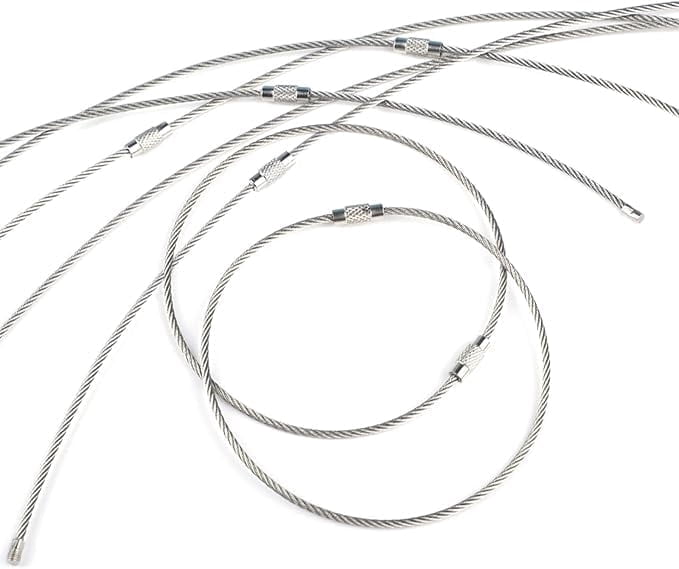 Large Keyring Loop Pawfly 10 Inch Wire Keychain Cable Large Stainless Steel Key Ring Loop ...